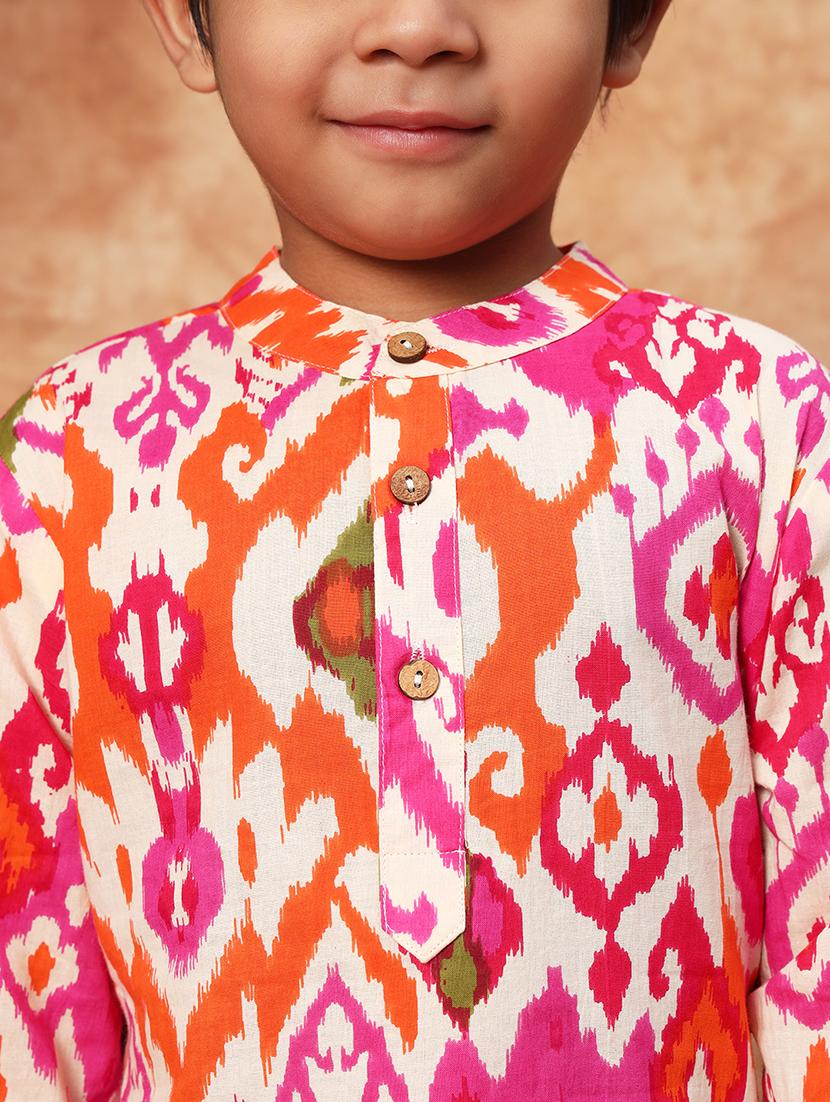 boys printed kurta pajama set - 21719815 - Standard Image - 4