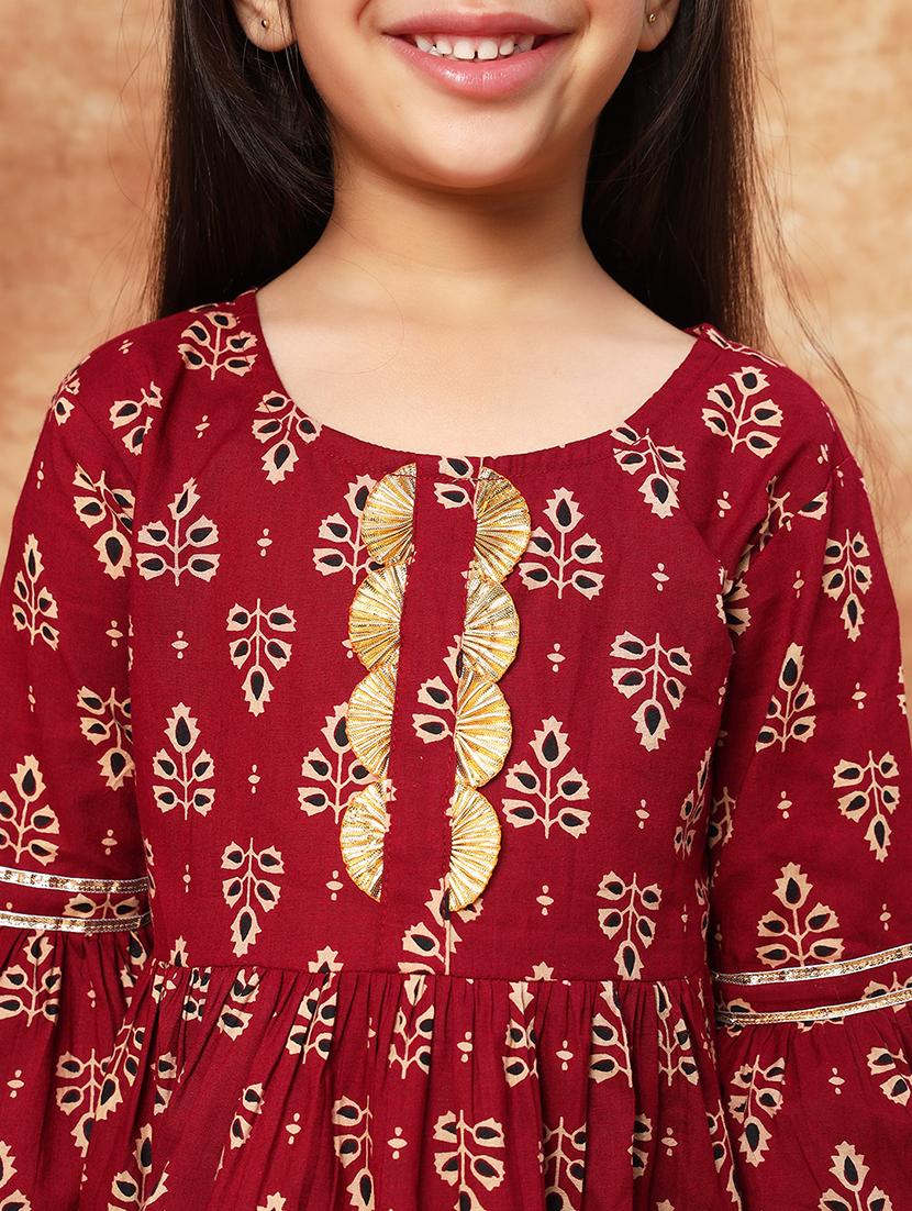 girls printed kurta pant set - 21719856 - Standard Image - 4