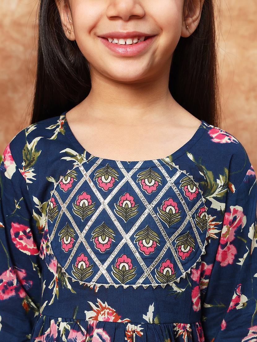 girls floral printed kurta sharara set - 21719862 - Standard Image - 4