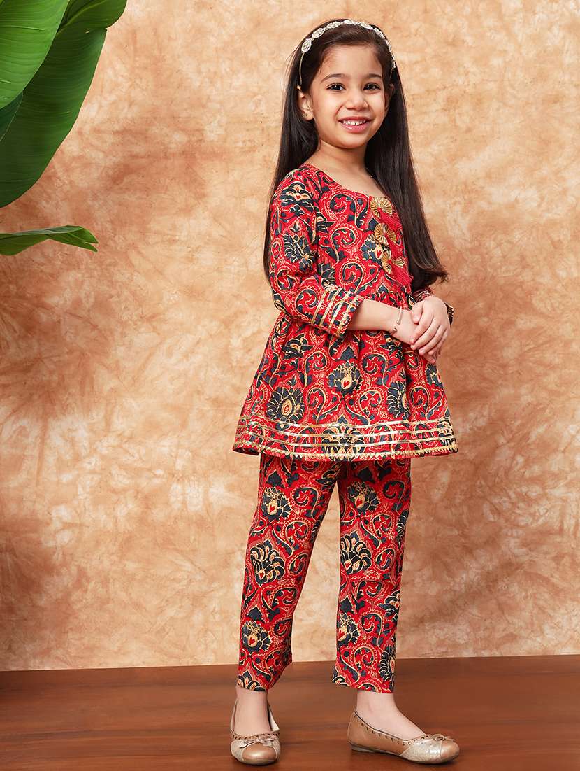 girls printed kurta pant set  - 21719870 -  Standard Image - 1