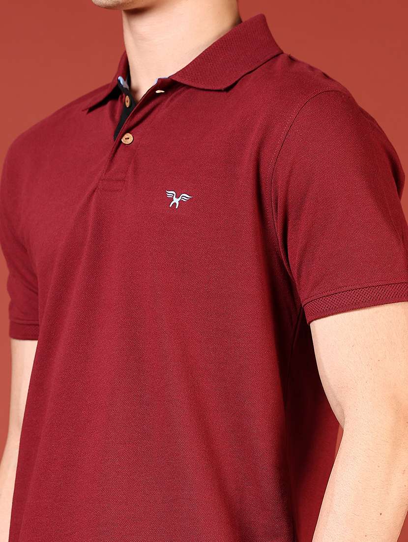 men solid short sleeve regular fit polo t-shirt - 21720004 -  Standard Image - 4