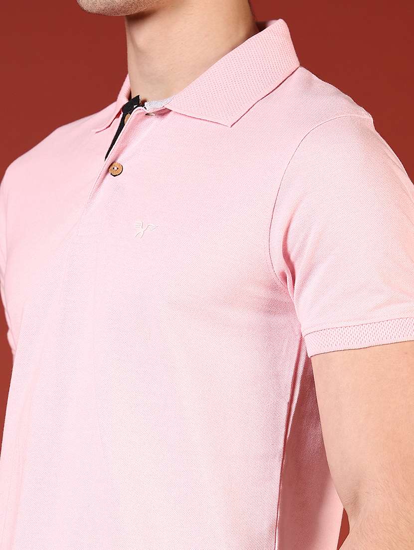 men solid short sleeve regular fit polo t-shirt - 21720005 -  Standard Image - 4