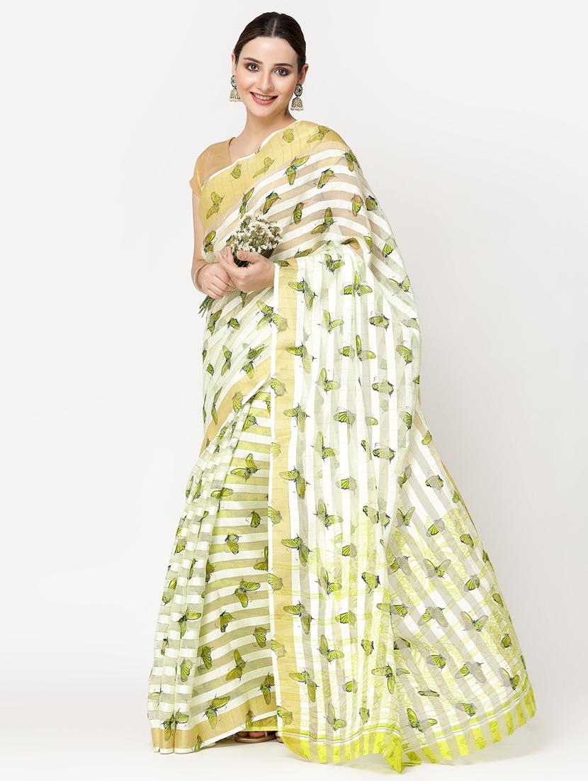 women printed casual wear saree with blouse - 21720215 - Standard Image - 1