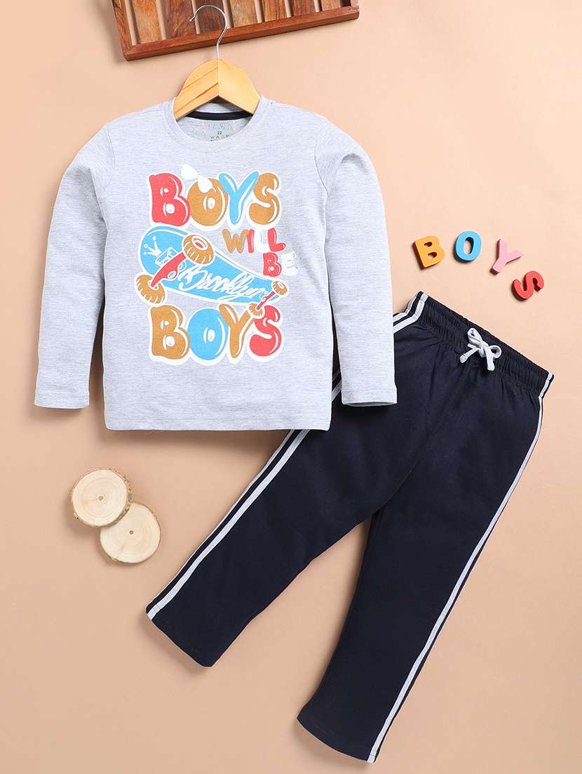 boys printed t-shirt & pajama 
