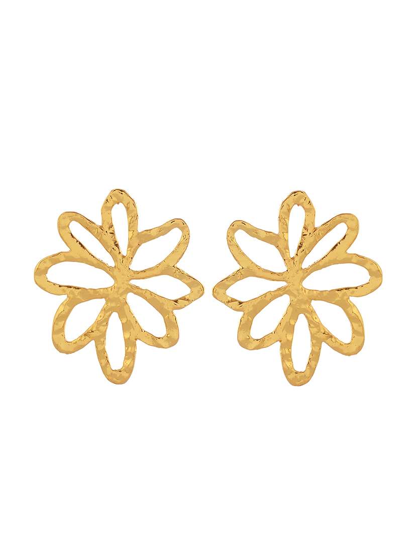 women gold metal drop earrings - 21720265 -  Standard Image - 1