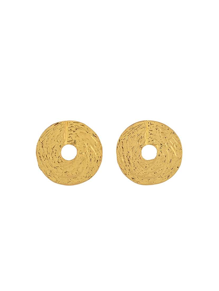 women gold metal studs earrings - 21720279 -  Standard Image - 1