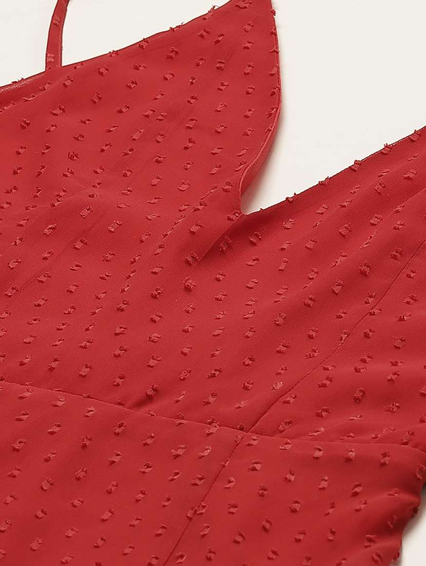 women slef designed shoulder strap a-line dress - 21720327 -  Standard Image - 4