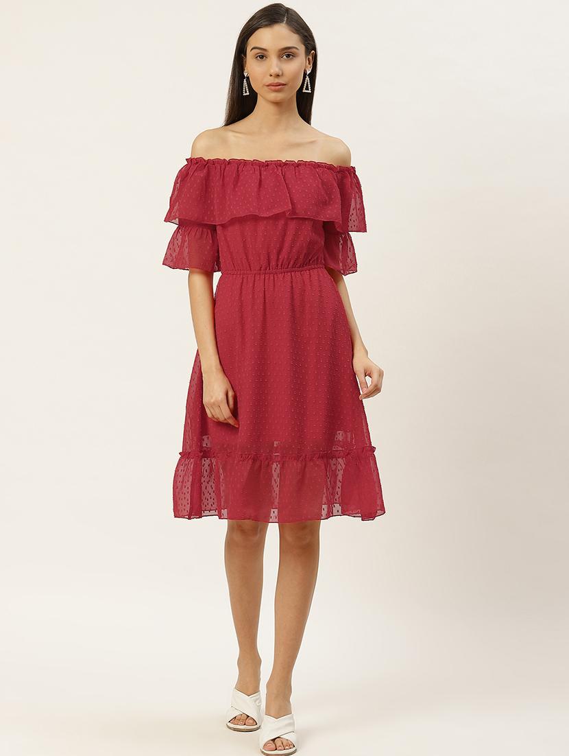 women self designed ruffled sleeves tiered dress - 21720329 - Zoom Image - 0