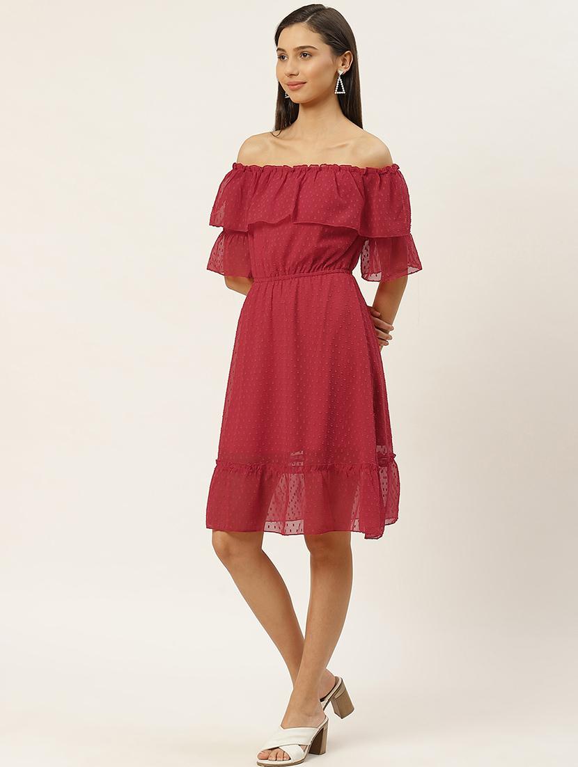 women self designed ruffled sleeves tiered dress - 21720329 -  Standard Image - 1