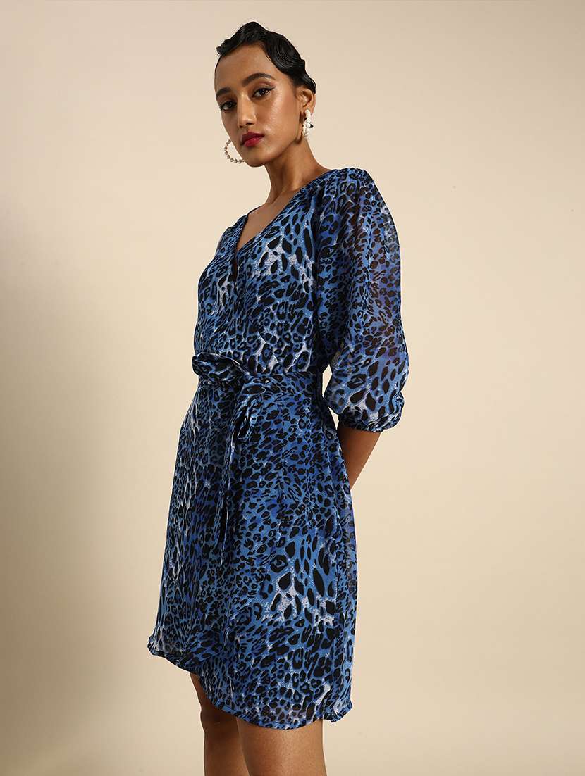 women animal print a-line dress - 21720400 -  Zoom Image - 0