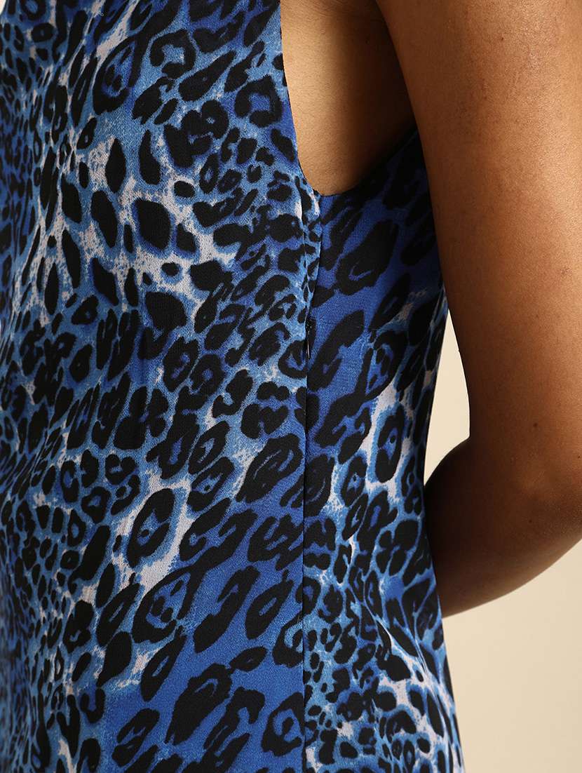 women shoulder strap animal printed a-line dress - 21720402 -  Standard Image - 4