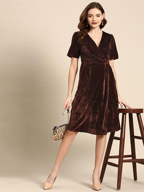 women solid a-line dress - 21720406 - Standard Image - 0
