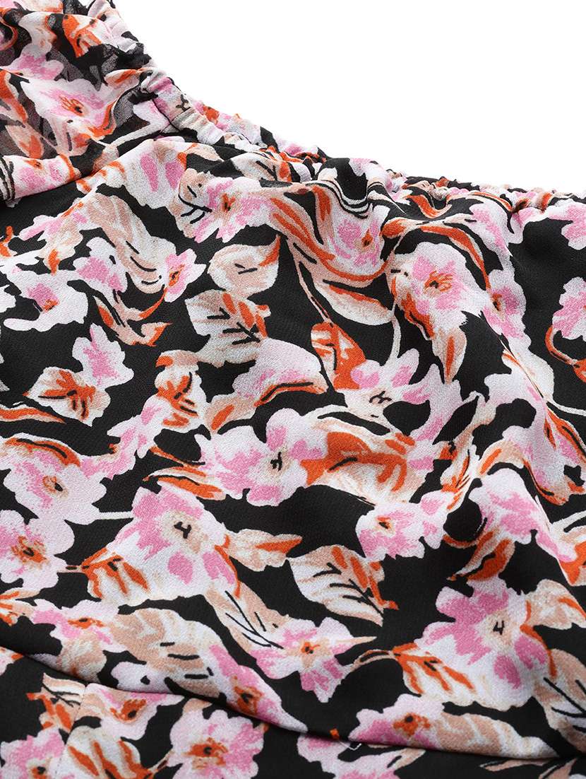 women printed off shoulder dress - 21720407 -  Standard Image - 4