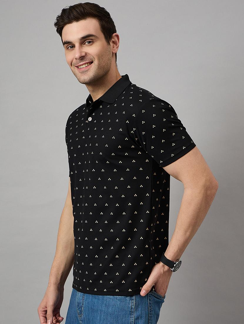 men printed short sleeve polo t-shirt - 21720421 -  Zoom Image - 0