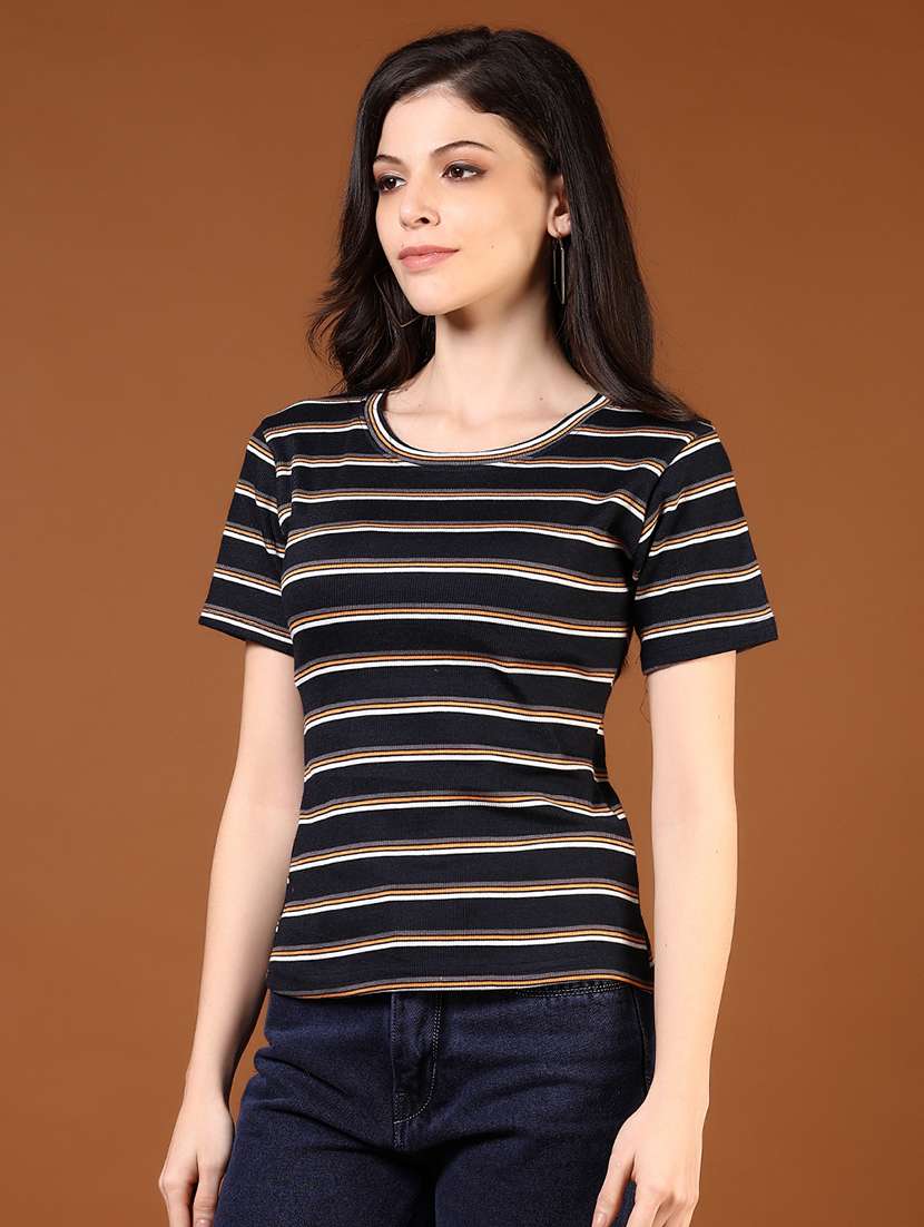 women striped short sleeve t-shirt - 21720498 -  Standard Image - 1