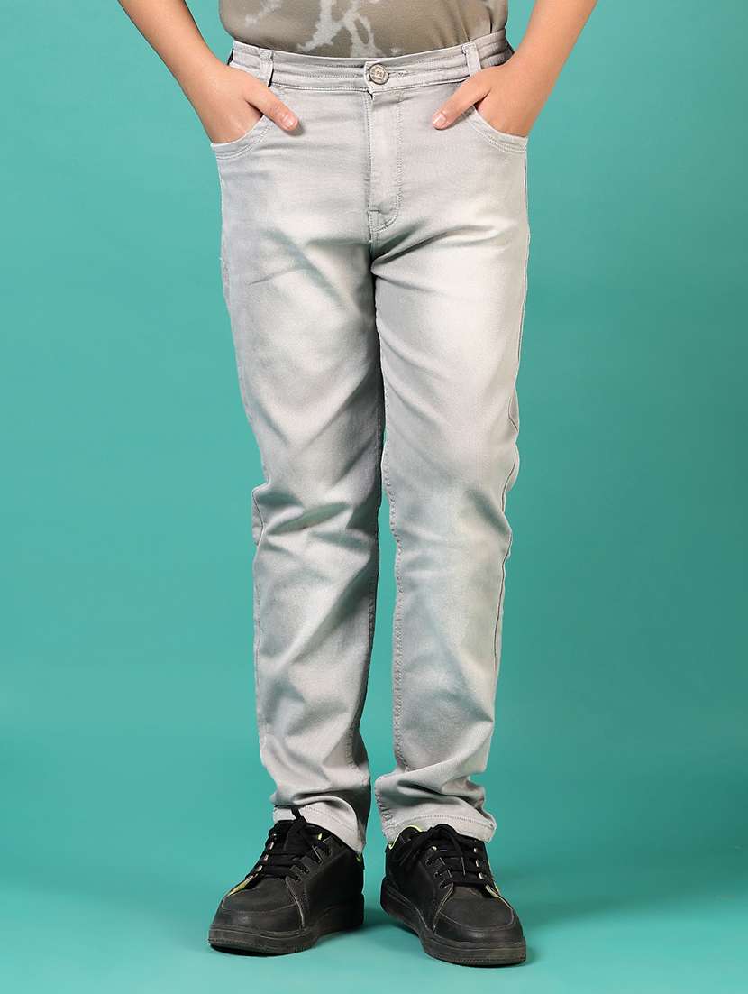 boys solid mid rise relaxed fit jean