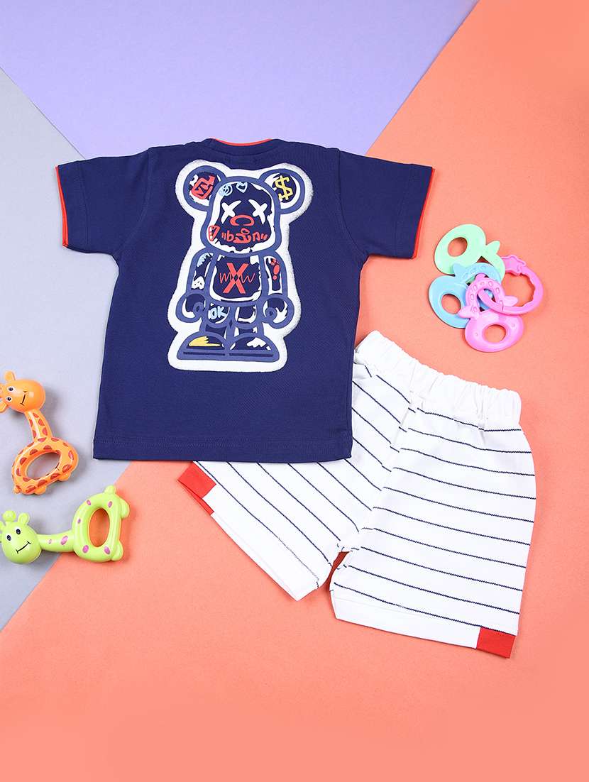 boys printed t-shirt & shorts casual wear sets - 21720580 -  Standard Image - 1