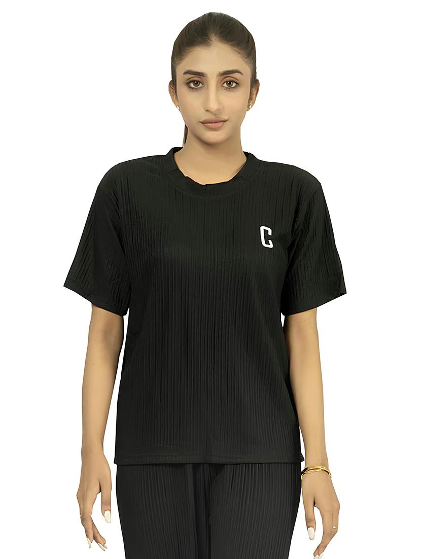 women solid top and palazzos co-ord - 21720642 - Standard Image - 1