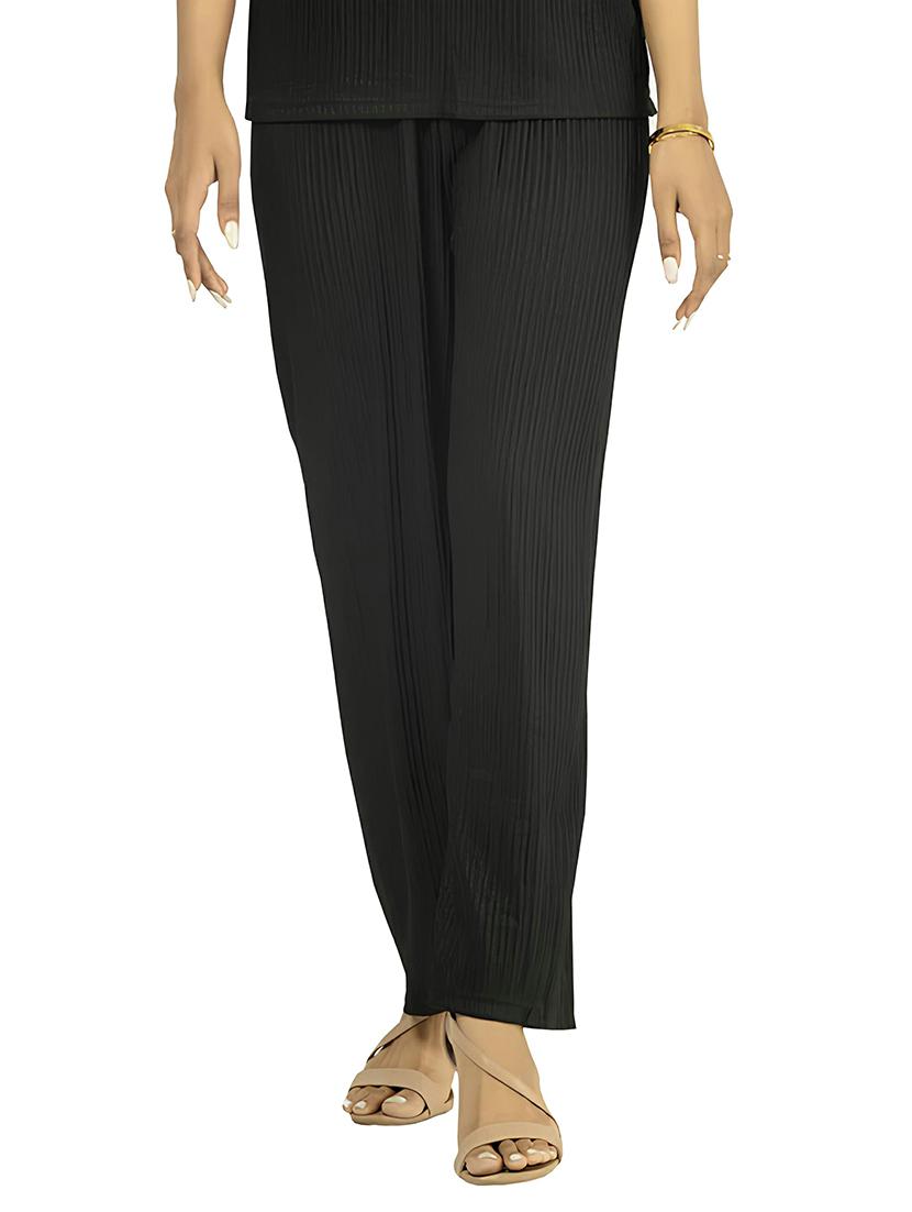 women solid top and palazzos co-ord - 21720642 - Standard Image - 4