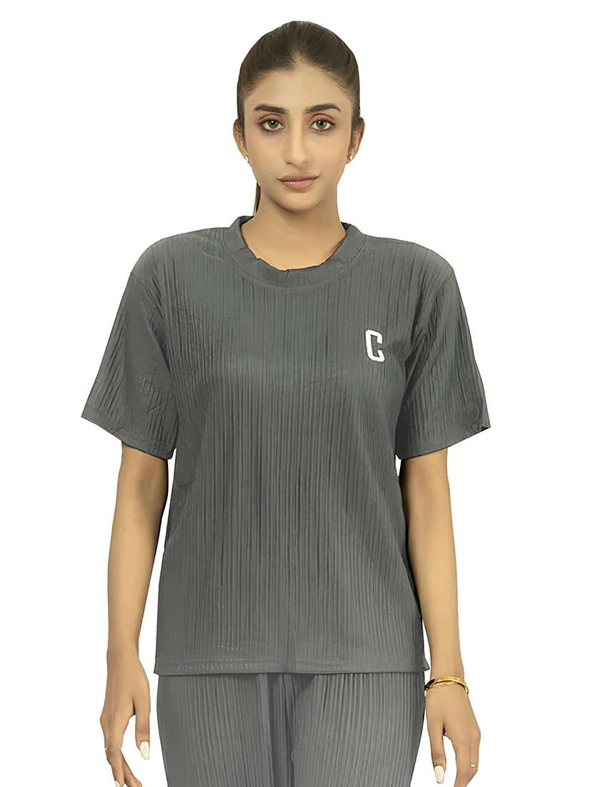 women solid top and palazzo co-ord set - 21720645 -  Standard Image - 1