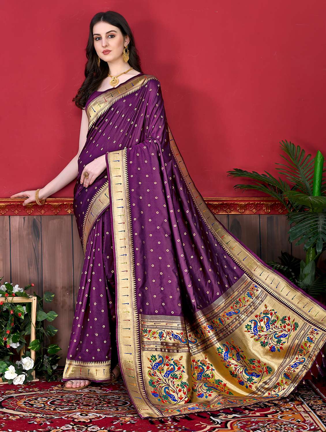 women self design banarasi silk saree with blouse - 21720716 -  Standard Image - 1