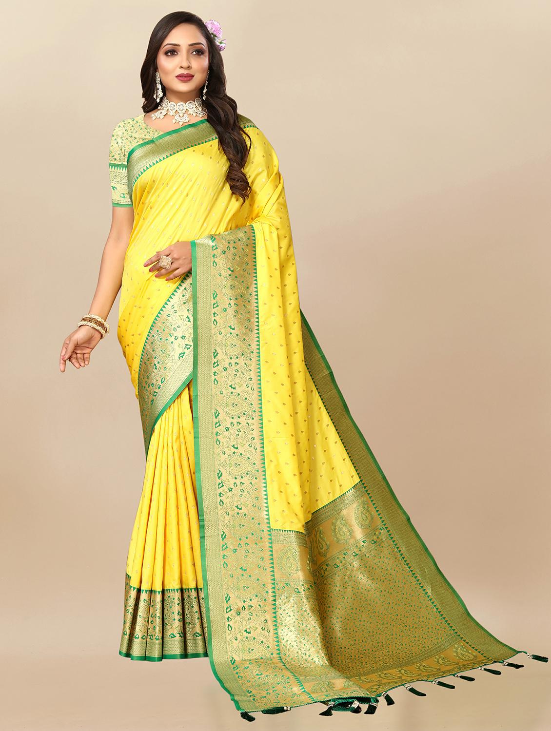 women self design zari work kanjivaram saree with blouse - 21720758 - Standard Image - 1