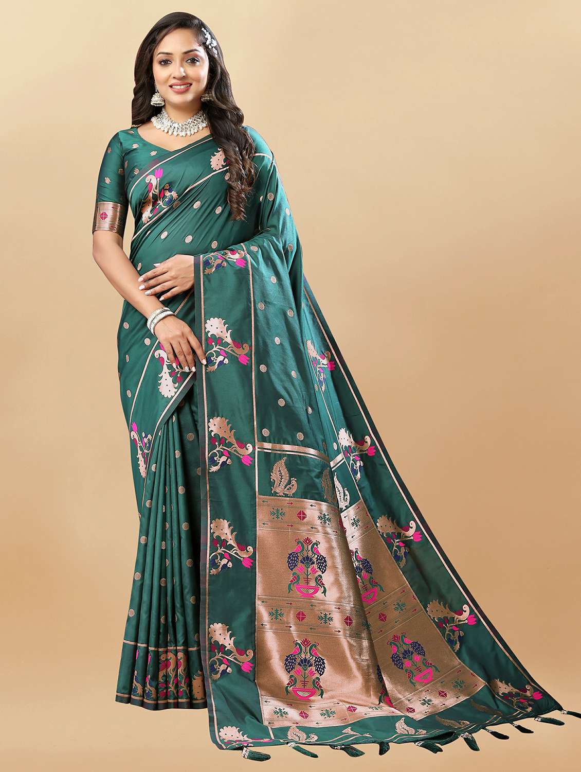 women self design banarasi silk saree with blouse - 21720764 -  Standard Image - 1