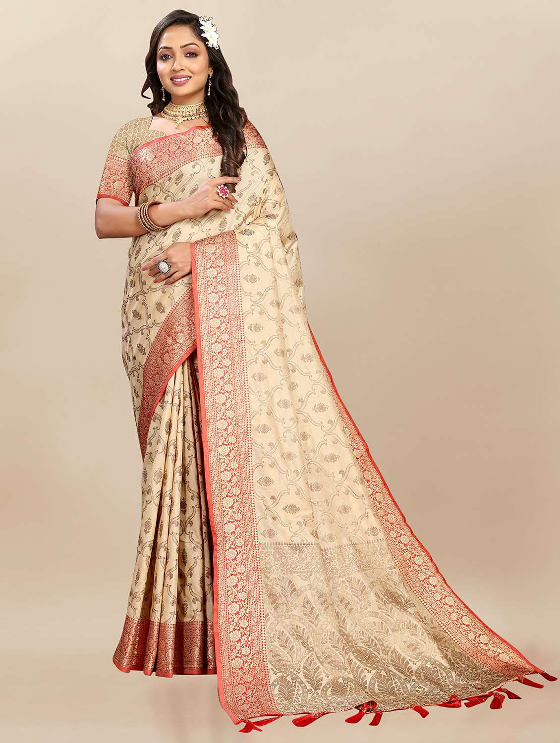 women self design banarasi silk saree with blouse - 21720782 -  Standard Image - 1