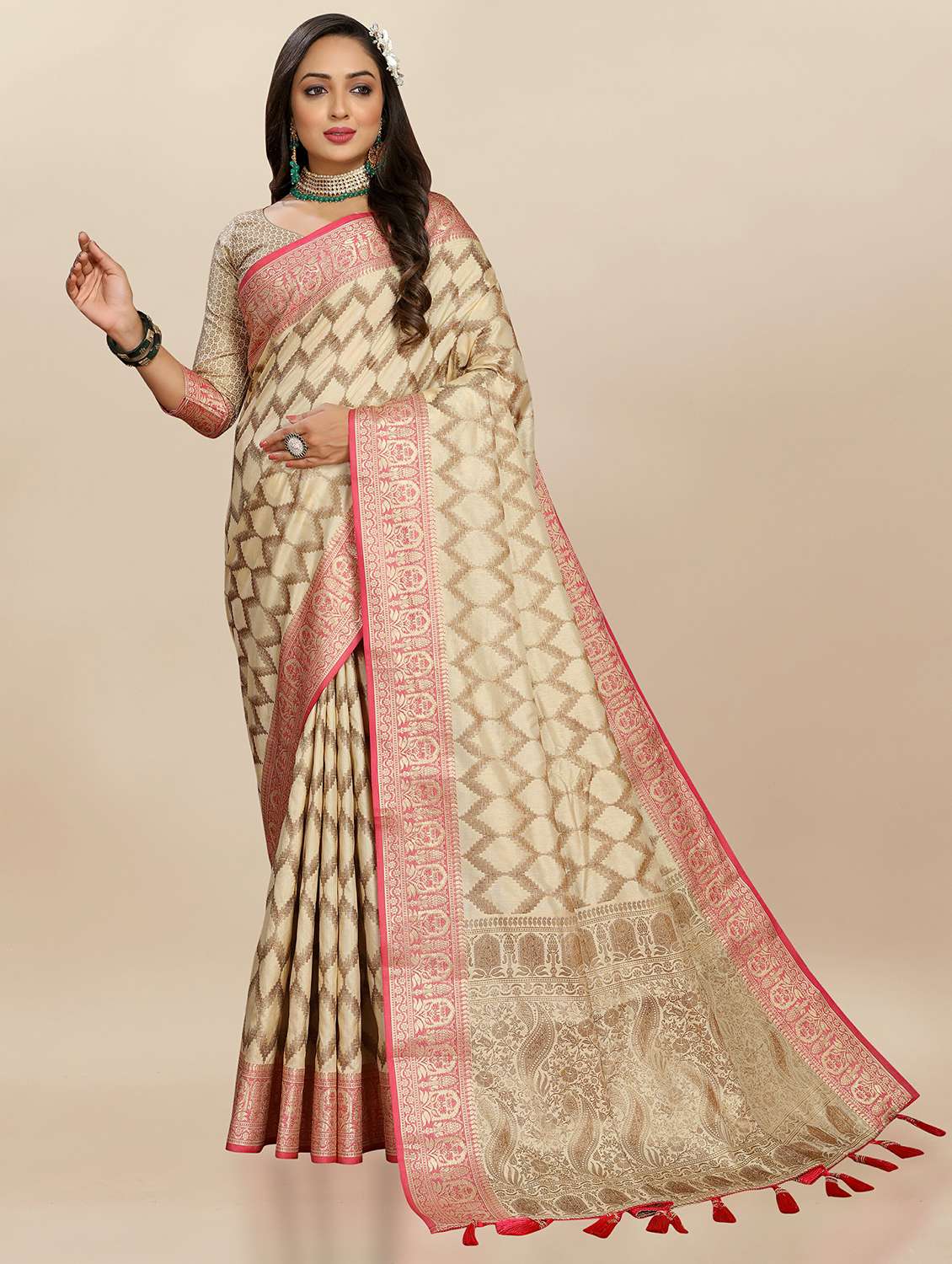 women self design banarasi silk saree with blouse - 21720788 -  Standard Image - 1