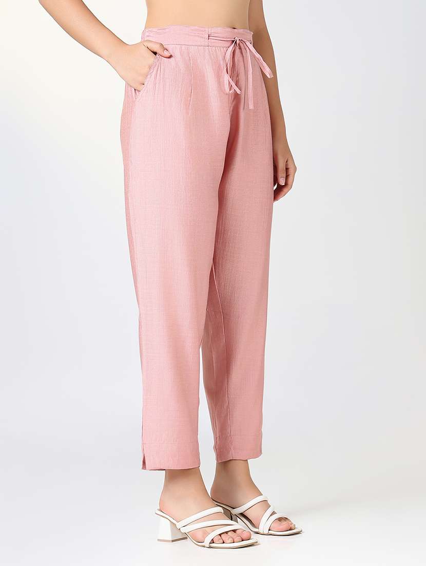 women solid tapered pant - 21720814 -  Standard Image - 1