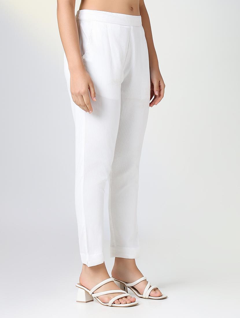 women solid tapered pant - 21720815 - Standard Image - 1