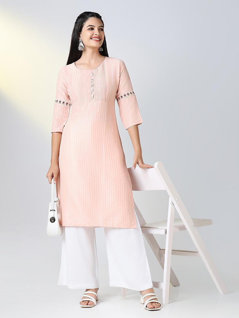 women solid mid rise palazzo - 21720820 - Standard Image - 4
