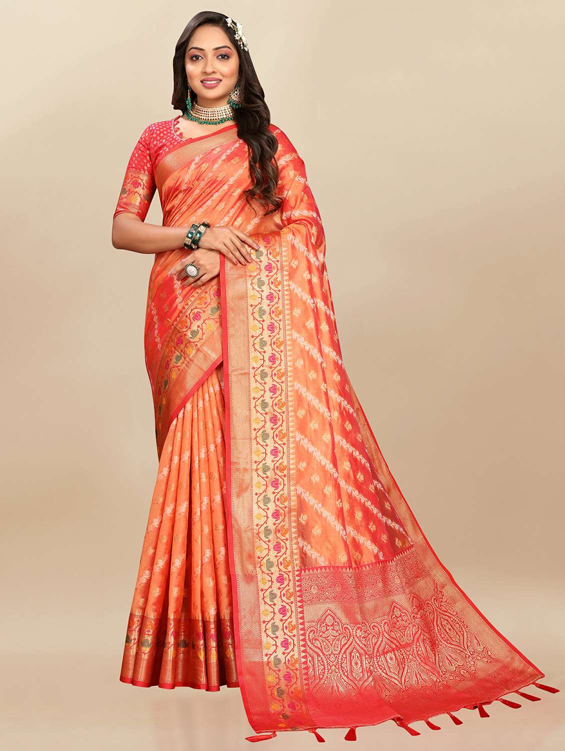 women self design banarasi silk saree with blouse - 21720840 -  Standard Image - 1