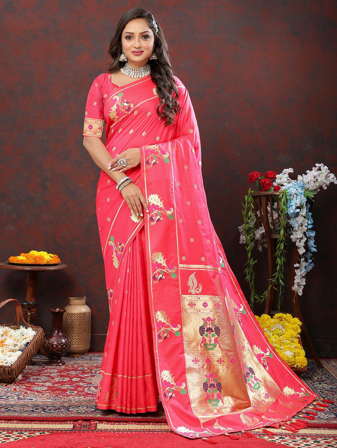 women self design banarasi saree with blouse - 21720859 -  Standard Image - 1