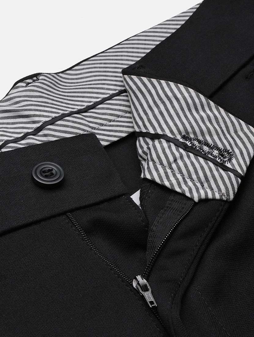 men mid rise solid pleated formal trouser - 21720898 -  Standard Image - 6