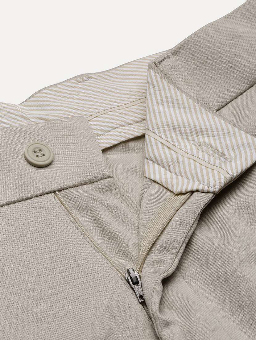 men mid rise solid pleated formal trouser - 21720902 -  Standard Image - 6