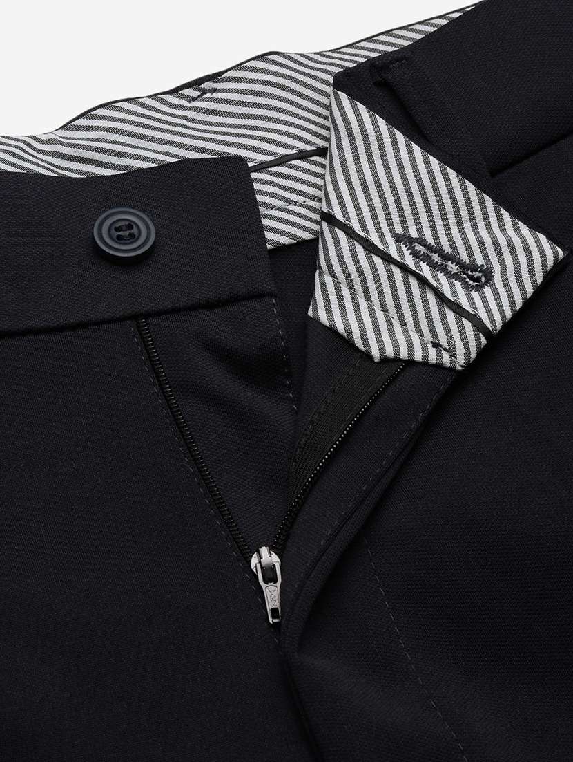 men mid rise solid pleated formal trouser - 21720903 -  Standard Image - 6