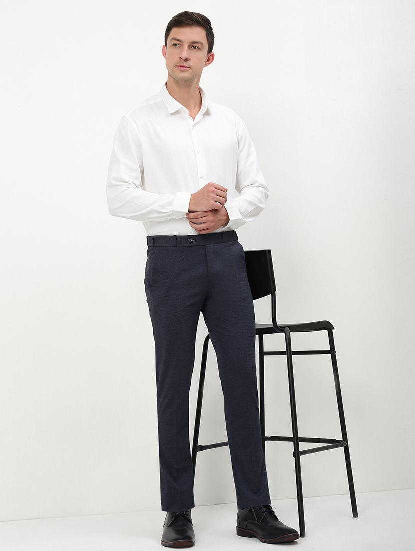 men mid rise solid flat front formal trouser - 21720917 - Standard Image - 4