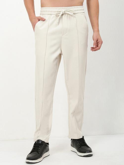 men low rise solid ankle length track pant - 21720922 - Standard Image - 0