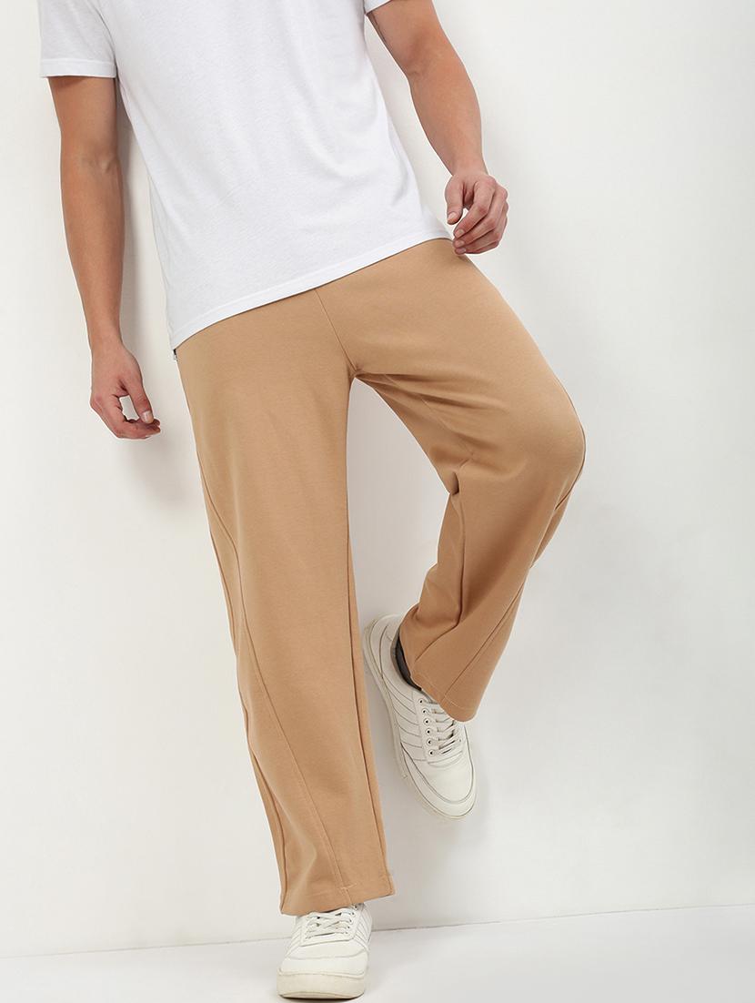 men low rise solid ankle length track pant - 21720924 -  Standard Image - 1