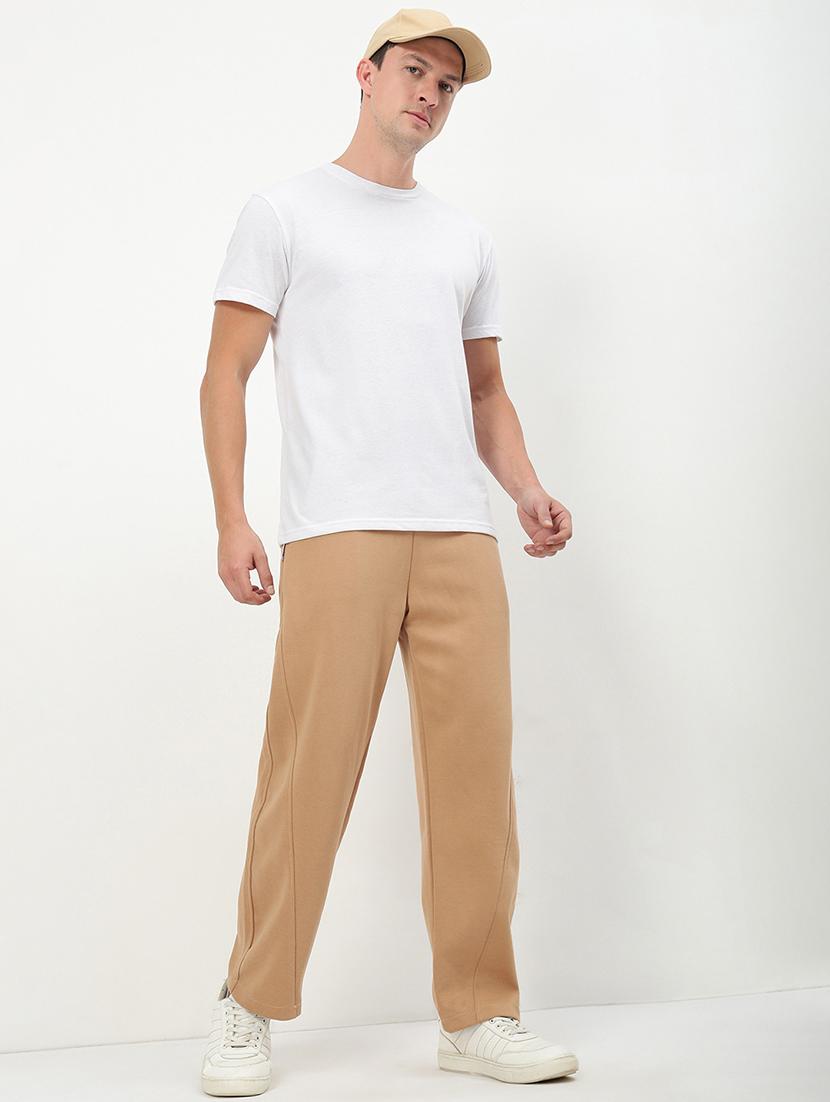 men low rise solid ankle length track pant - 21720924 - Standard Image - 4