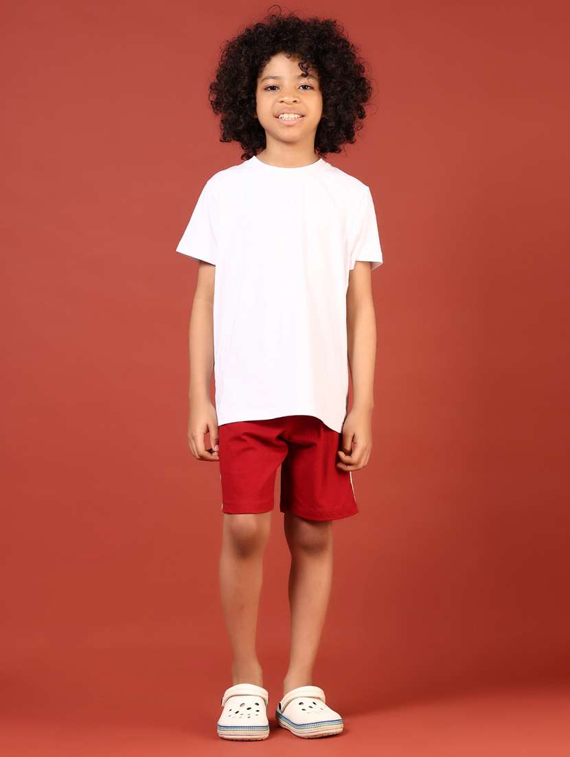 boys red tapered mid rise shorts - 21720976 - Standard Image - 4