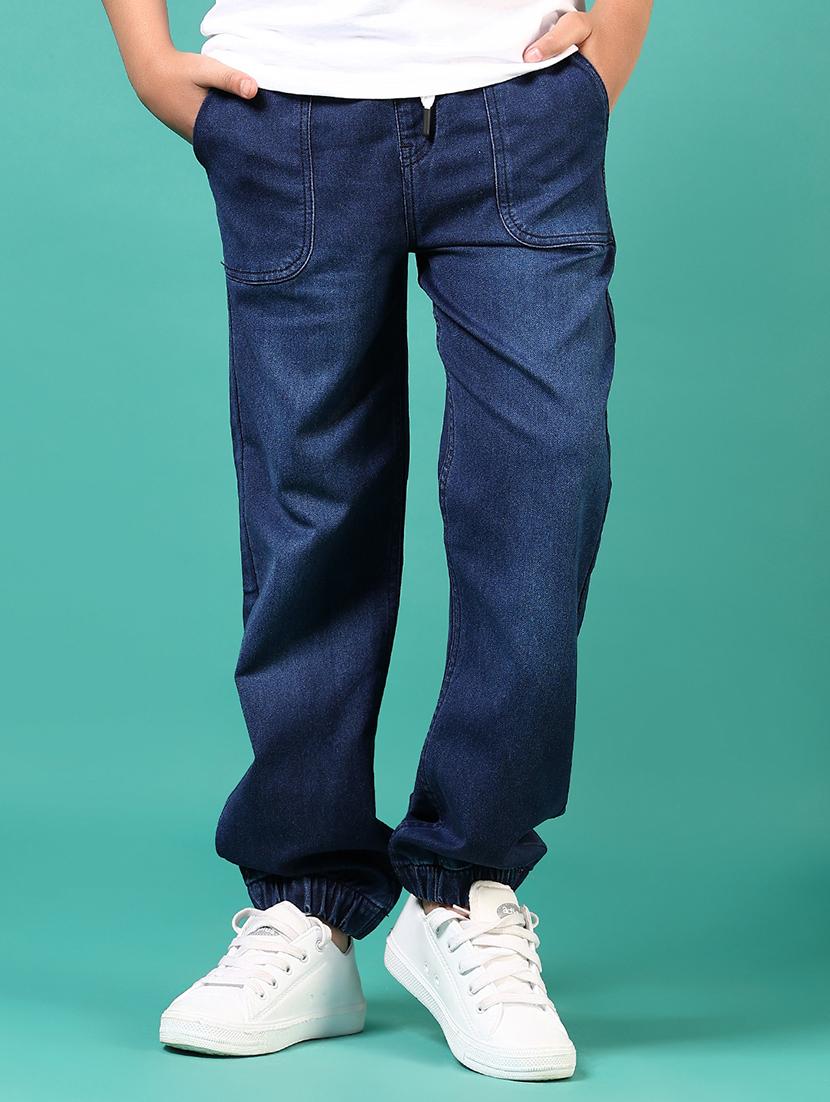 boys solid mid rise relaxed fit jean
