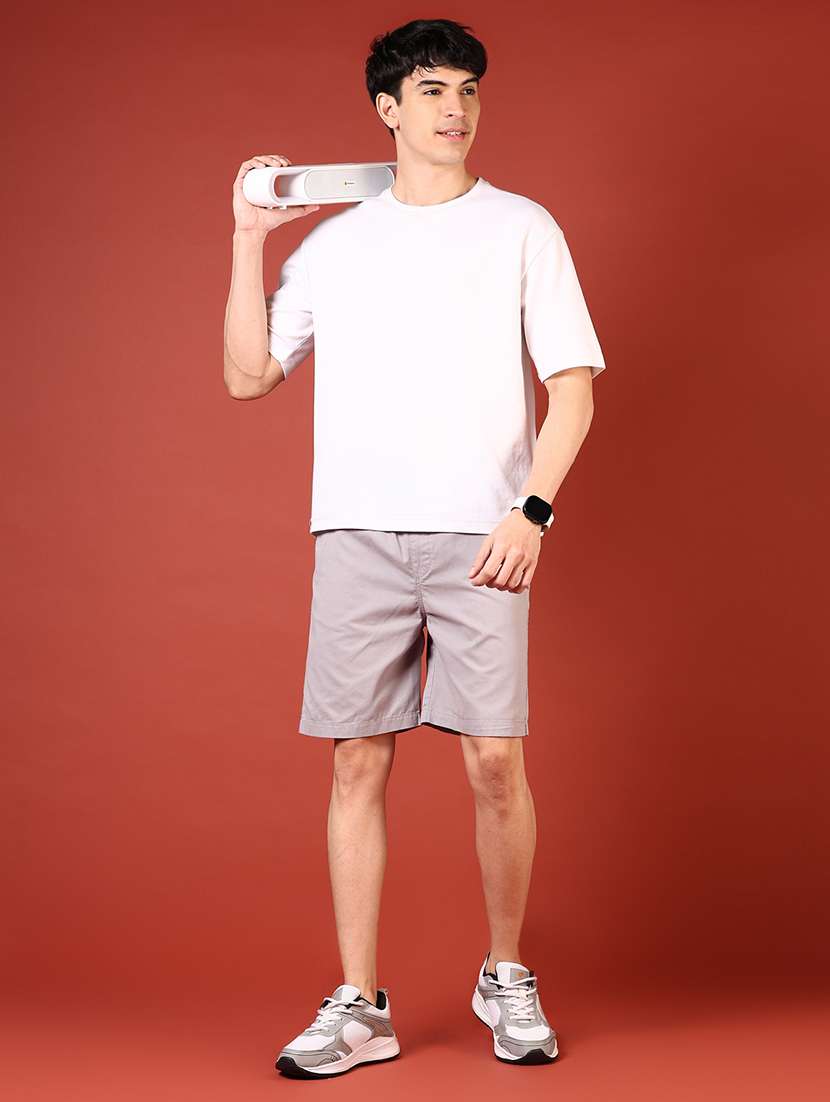 men placement print mid rise regular fit shorts - 21721006 - Standard Image - 4