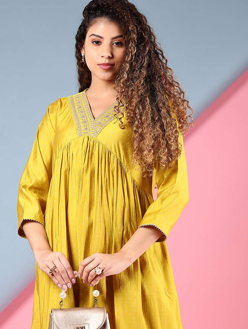 Women Embroidered A Line Ethnic Dress
