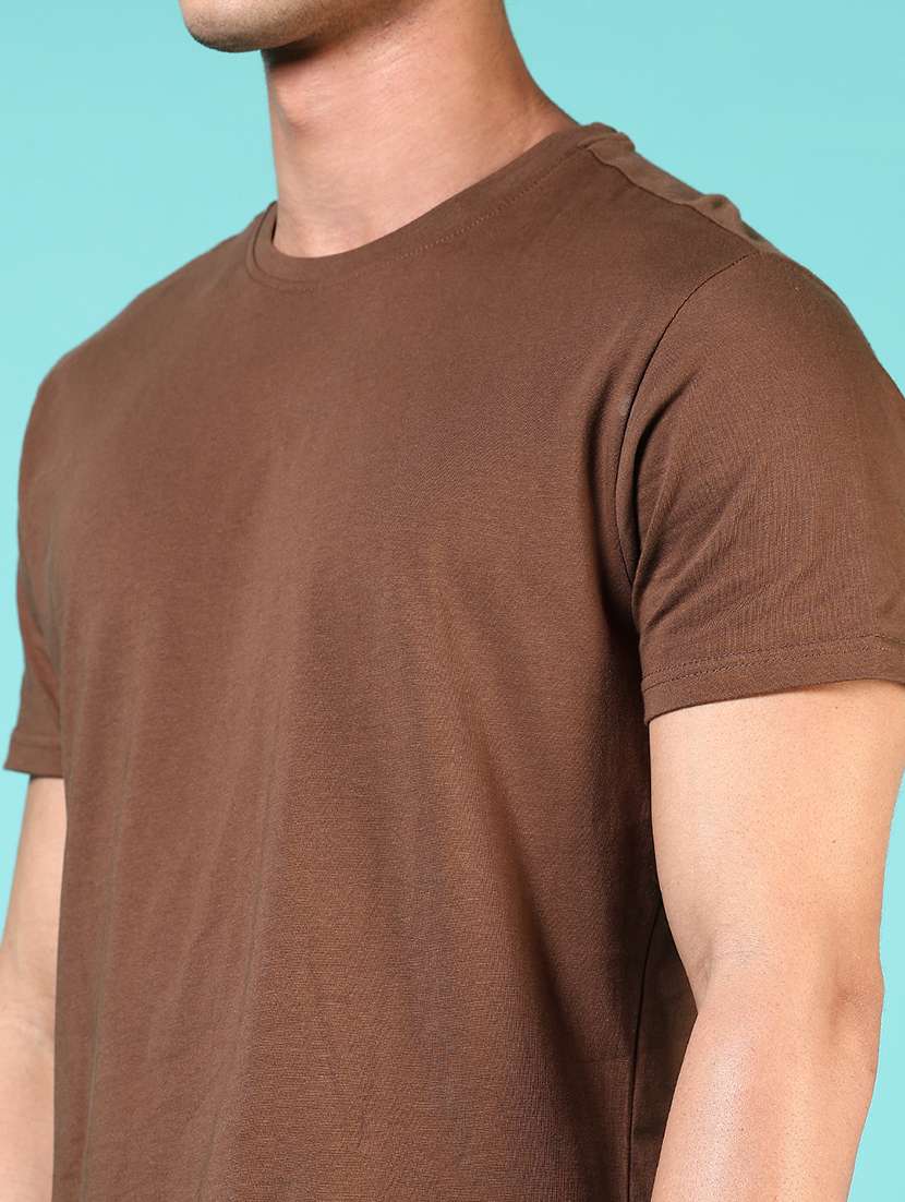 men solid short sleeve regular fit t-shirt - 21721059 -  Standard Image - 4