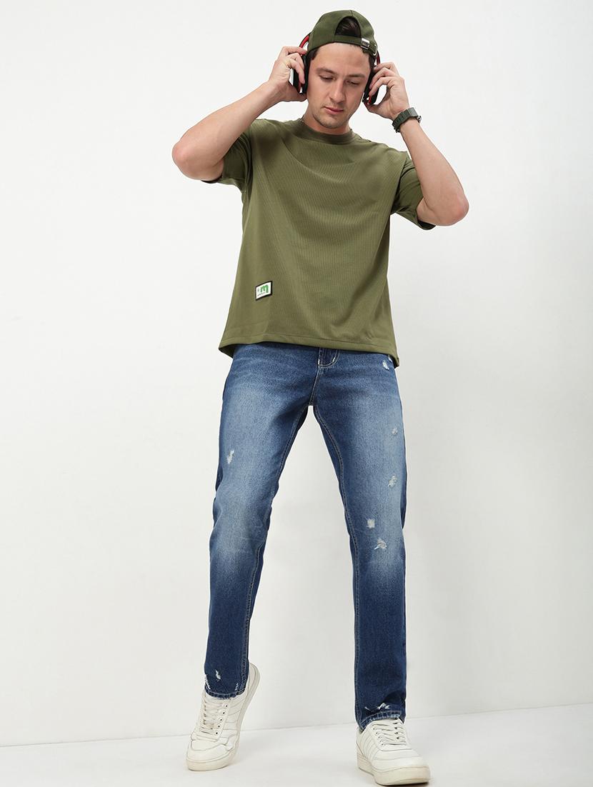 men low rise distressed denim jeans - 21721354 - Standard Image - 4