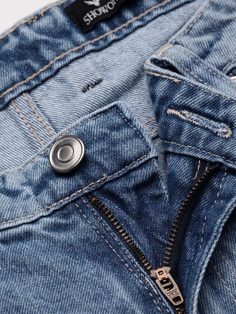 men low rise distressed denim jeans - 21721356 - Standard Image - 6