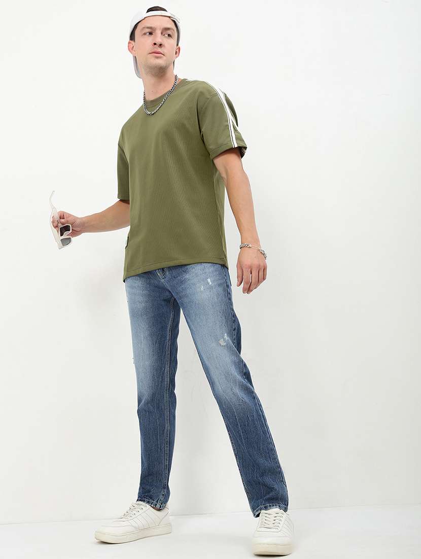 men low rise distressed denim jeans - 21721357 - Standard Image - 4