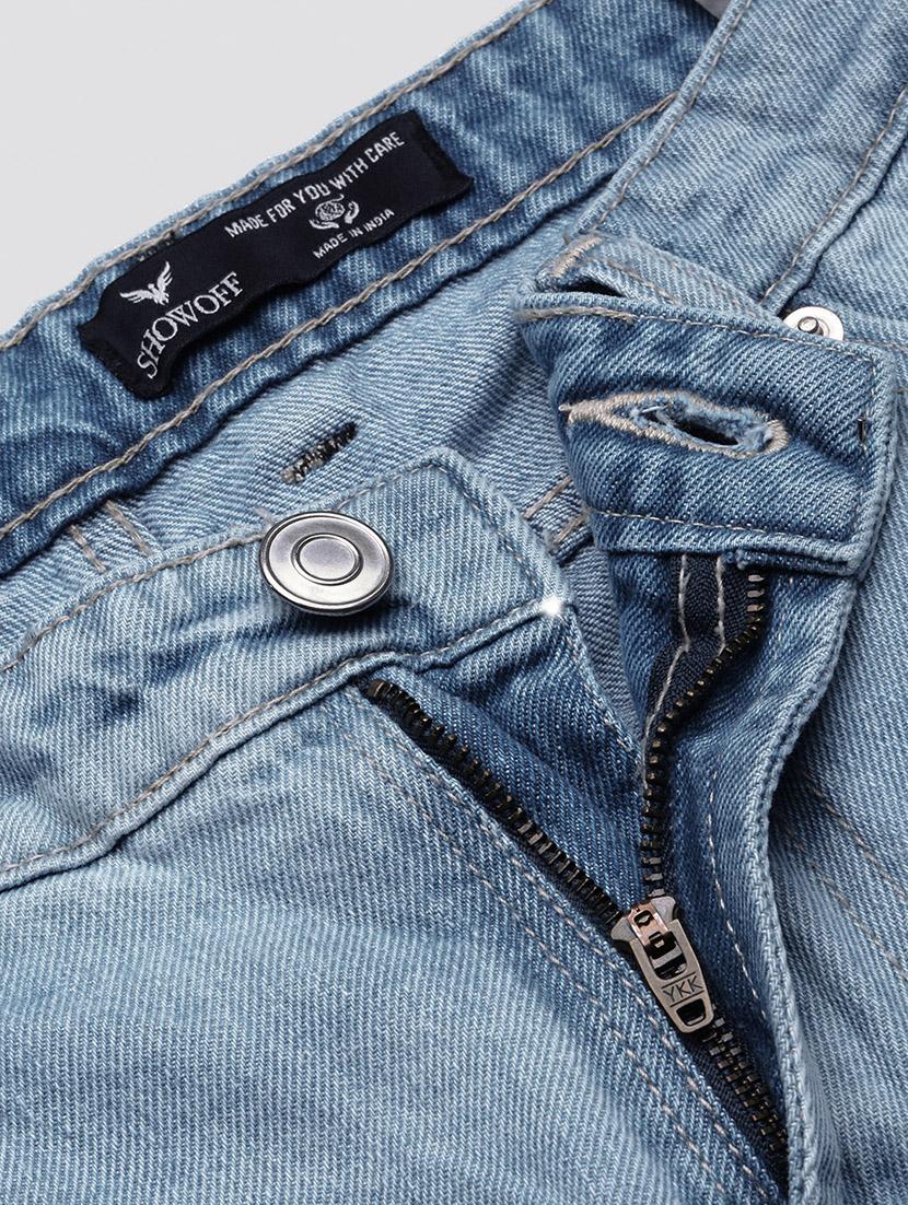 men low rise plain denim jeans - 21721359 - Standard Image - 6